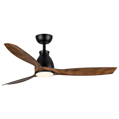 52 In. Wood Grain Blades Intergrated LED Ceiling Fan with Remote Control
