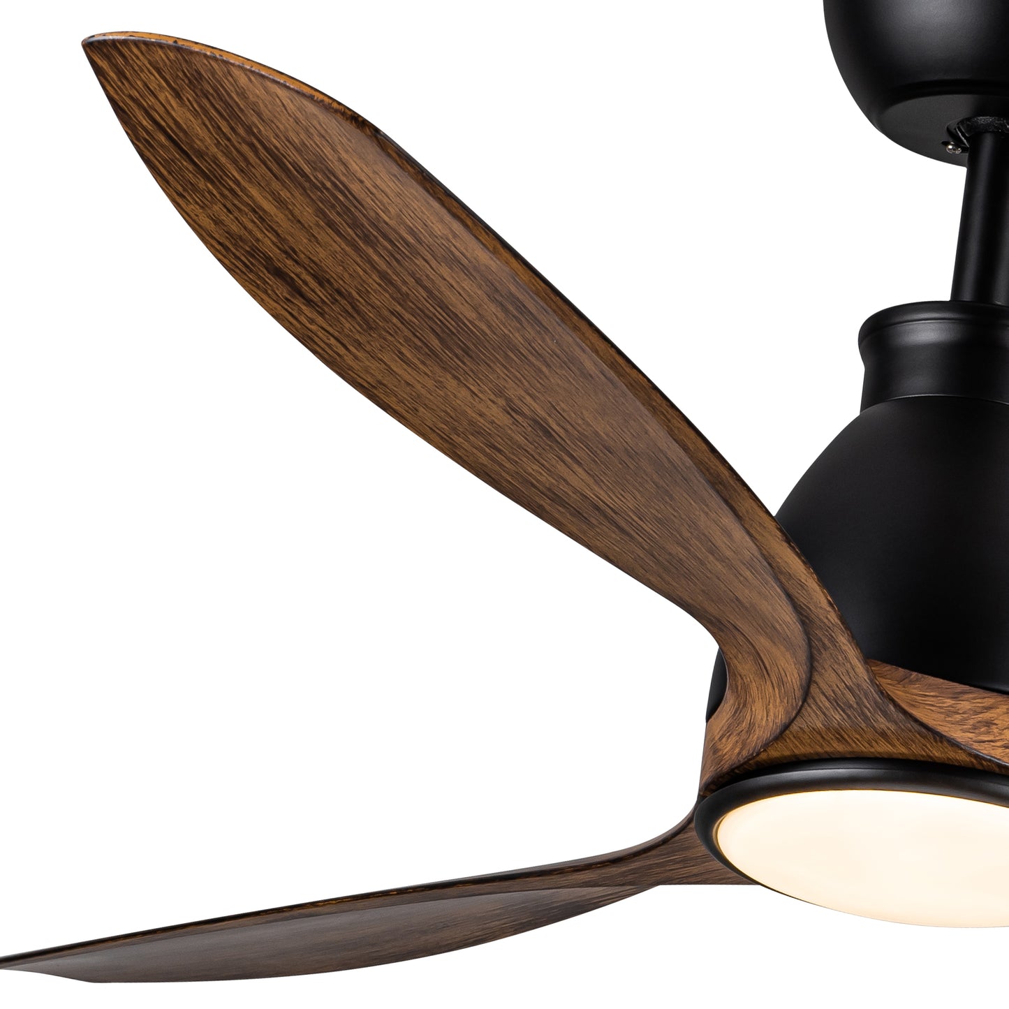 52 In. Wood Grain Blades Intergrated LED Ceiling Fan with Remote Control