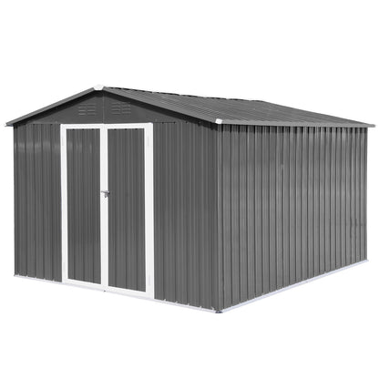 Metal outdoor storage sheds 10ftx12ft , Grey