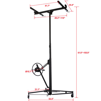 Drywall Lift Panel 13' Lift Drywall Panel Hoist Jack Lifter,black