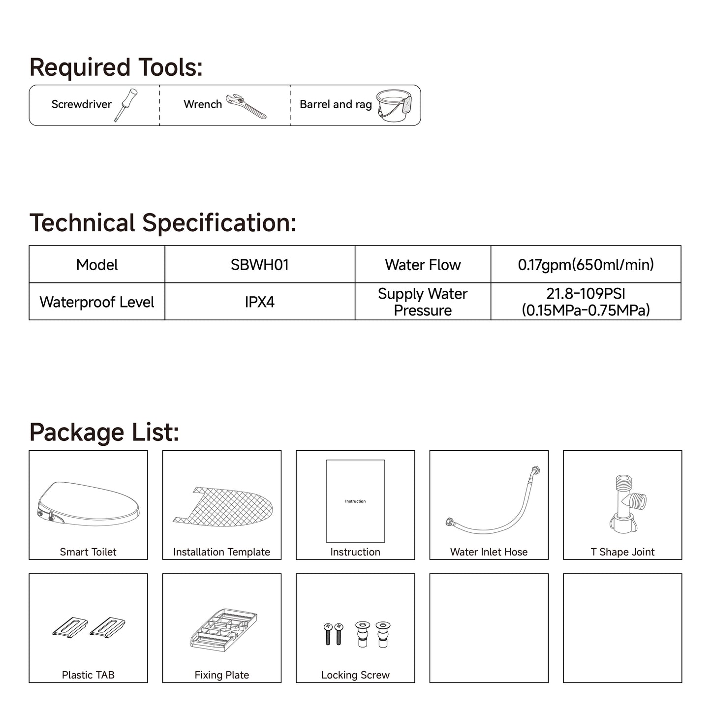 Smart Bidet Toilet Seat Adjustable Heated Seat with Water Temperature and Pressure Adjustment Portable Bidet with Automatic Nozzle Cleaning