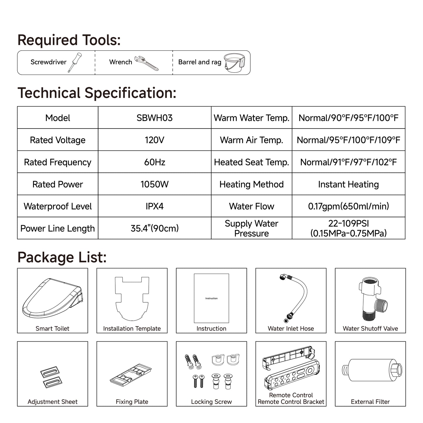 Smart Bidet Toilet Seat with Side Knob Adjustable Heated Seat with Water Temperature and Pressure Adjustment Portable Bidet with Automatic Nozzle Cleaning