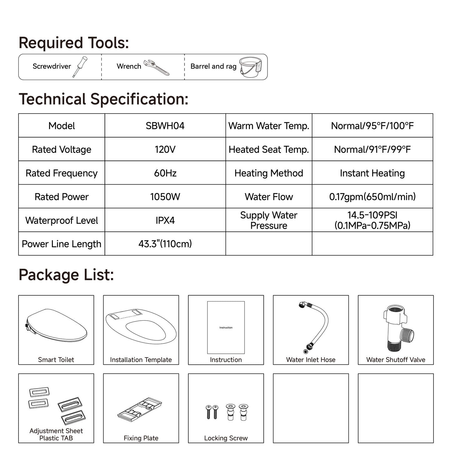 Trone Doccia Electric Bidet Toilet Seat Adjustable Heated Seat with Dual Control Mode Elongated Smart Toilet Seat Portable Bidet with Upgraded Nozzle Spray and Automatic Toilet Seat Closer