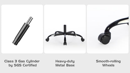 Gaming Chair with Footrest, Ergonomic Computer Chair with Headrest and Lumbar Support, Breathable Material Height Adjustable Video Game Chairs for Adults, Blackblue