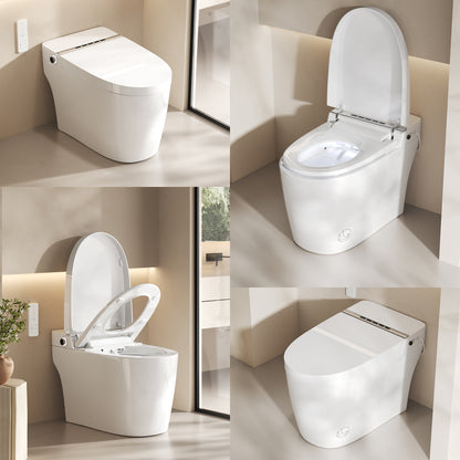 Smart Toilet Smart Bidet Toilet with Remote Control and Auto Open/Close Pump-assisted Flush Foot Sensor Operation Warm Water Heated Seat Air Dryer cUPC Certificated