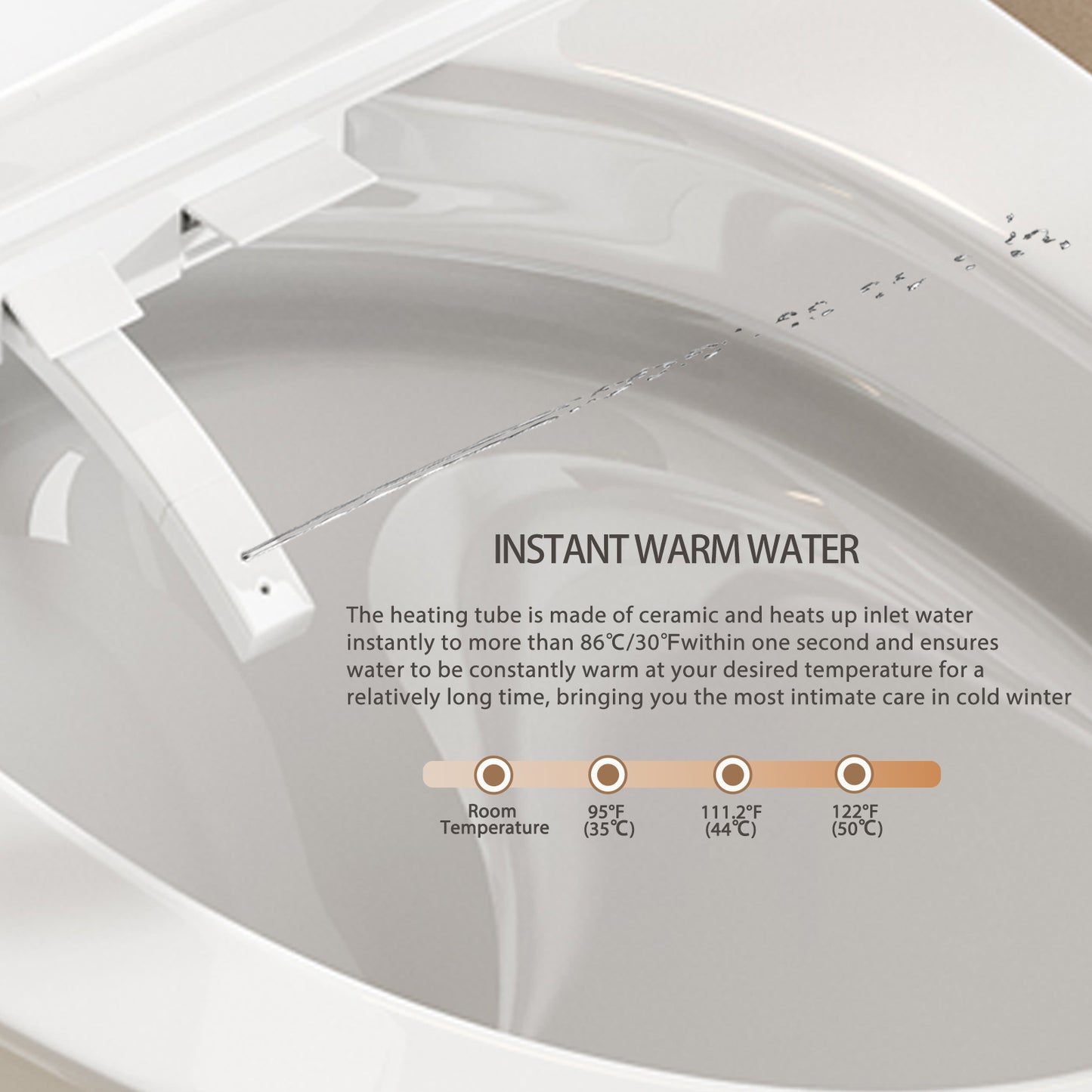 Smart Toilet Smart Bidet Toilet with Remote Control and Auto Open/Close Pump-assisted Flush Foot Sensor Operation Warm Water Heated Seat Air Dryer cUPC Certificated