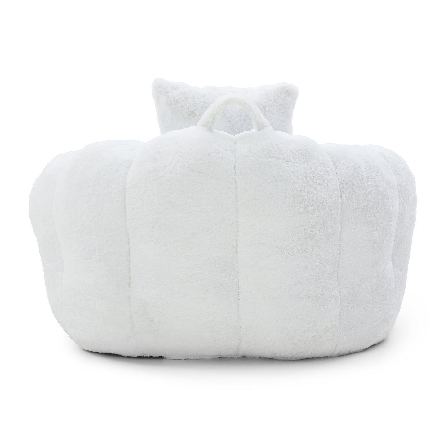 Giant Bean Bag Chair withFootstool, Oversized Bean Bag for Adults and Kids, Faux Fur Shell-Shaped Large Chair with Filler, Stuffed Big Accent Sofa, Floor Sofa for Gaming,Reading Living Room Bedroom