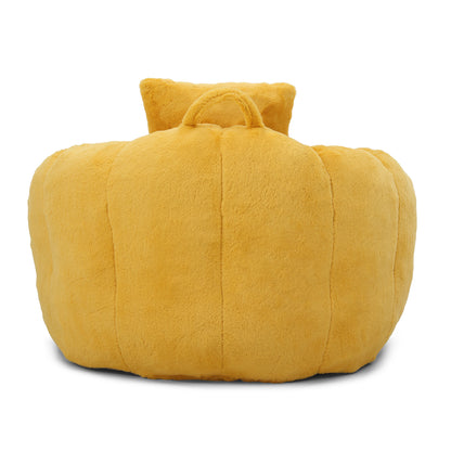 Giant Bean Bag Chair withFootstool, Oversized Bean Bag for Adults and Kids, Faux Fur Shell-Shaped Large Chair with Filler, Stuffed Big Accent Sofa, Floor Sofa for Gaming,Reading Living Room Bedroom