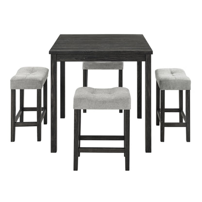 Dining Table, Bar Table and Chairs Set, 5 Piece Dining Table Set, Industrial Breakfast Table Set, for Living Room, Dining Room, Game Room