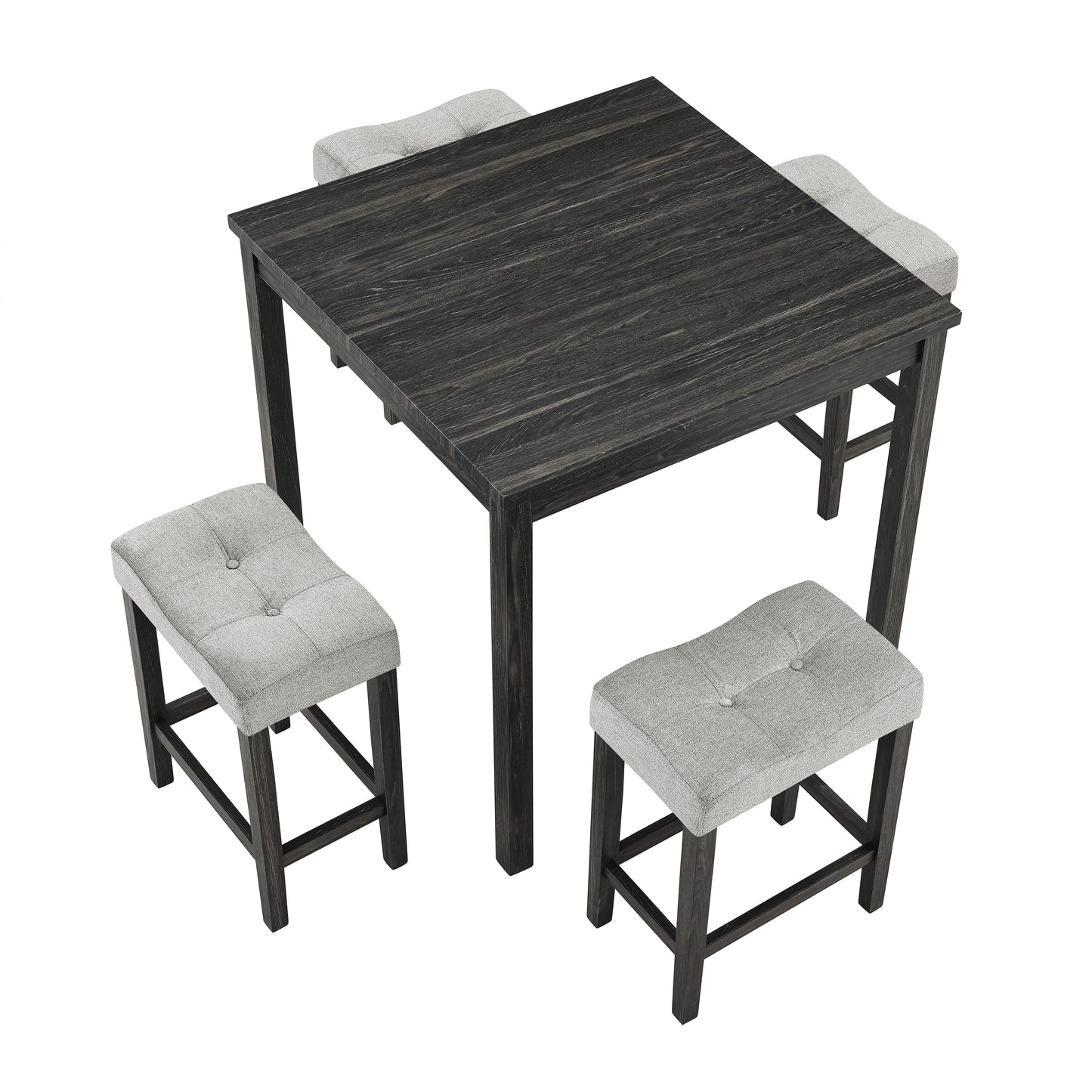 Dining Table, Bar Table and Chairs Set, 5 Piece Dining Table Set, Industrial Breakfast Table Set, for Living Room, Dining Room, Game Room