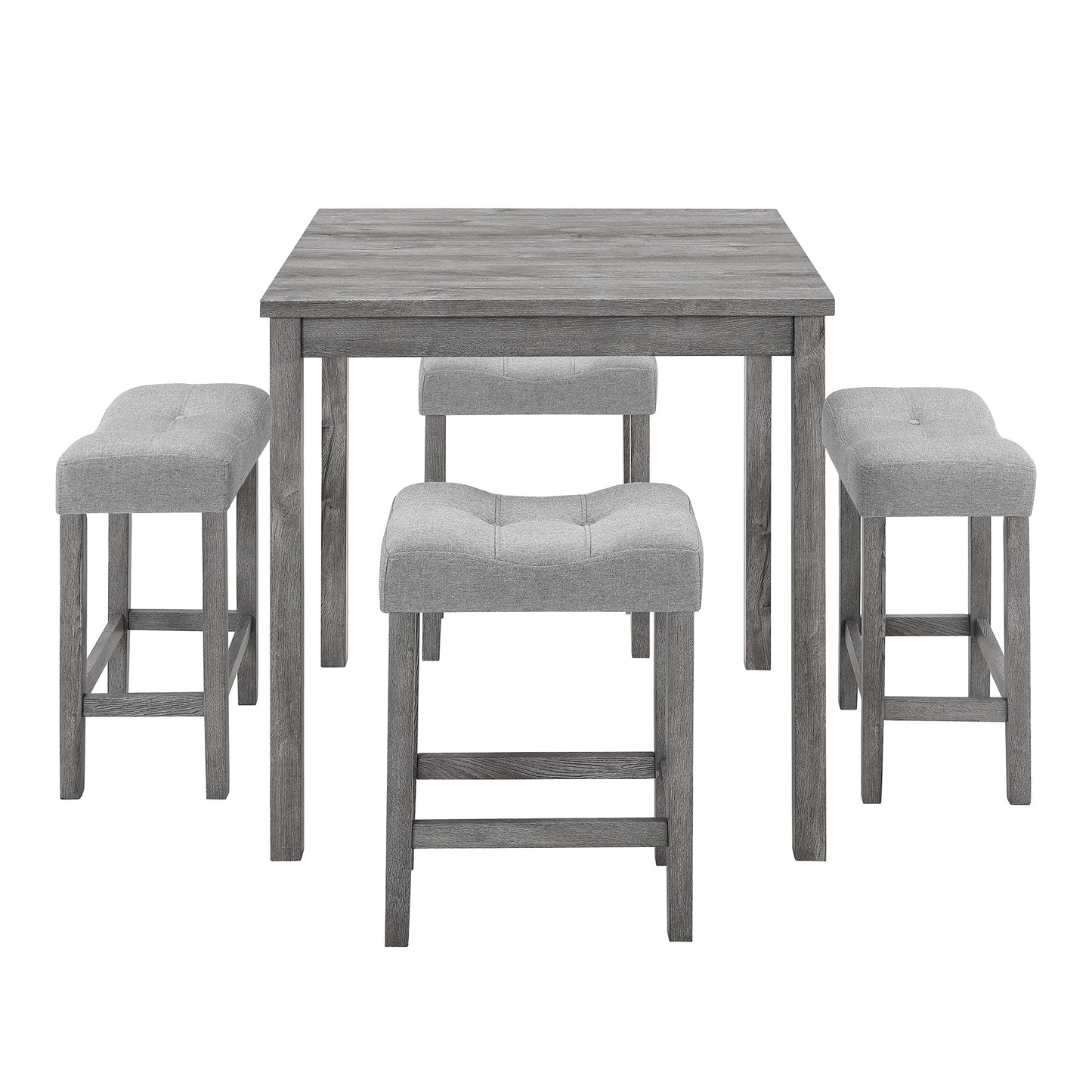 Dining Table, Bar Table and Chairs Set, 5 Piece Dining Table Set, Industrial Breakfast Table Set, for Living Room, Dining Room, Game Room
