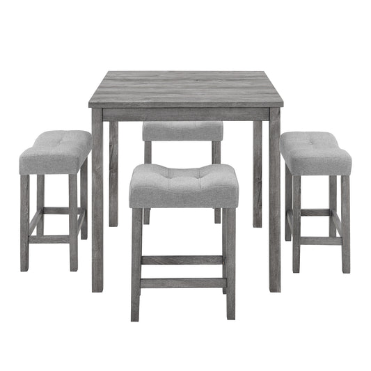 Dining Table, Bar Table and Chairs Set, 5 Piece Dining Table Set, Industrial Breakfast Table Set, for Living Room, Dining Room, Game Room