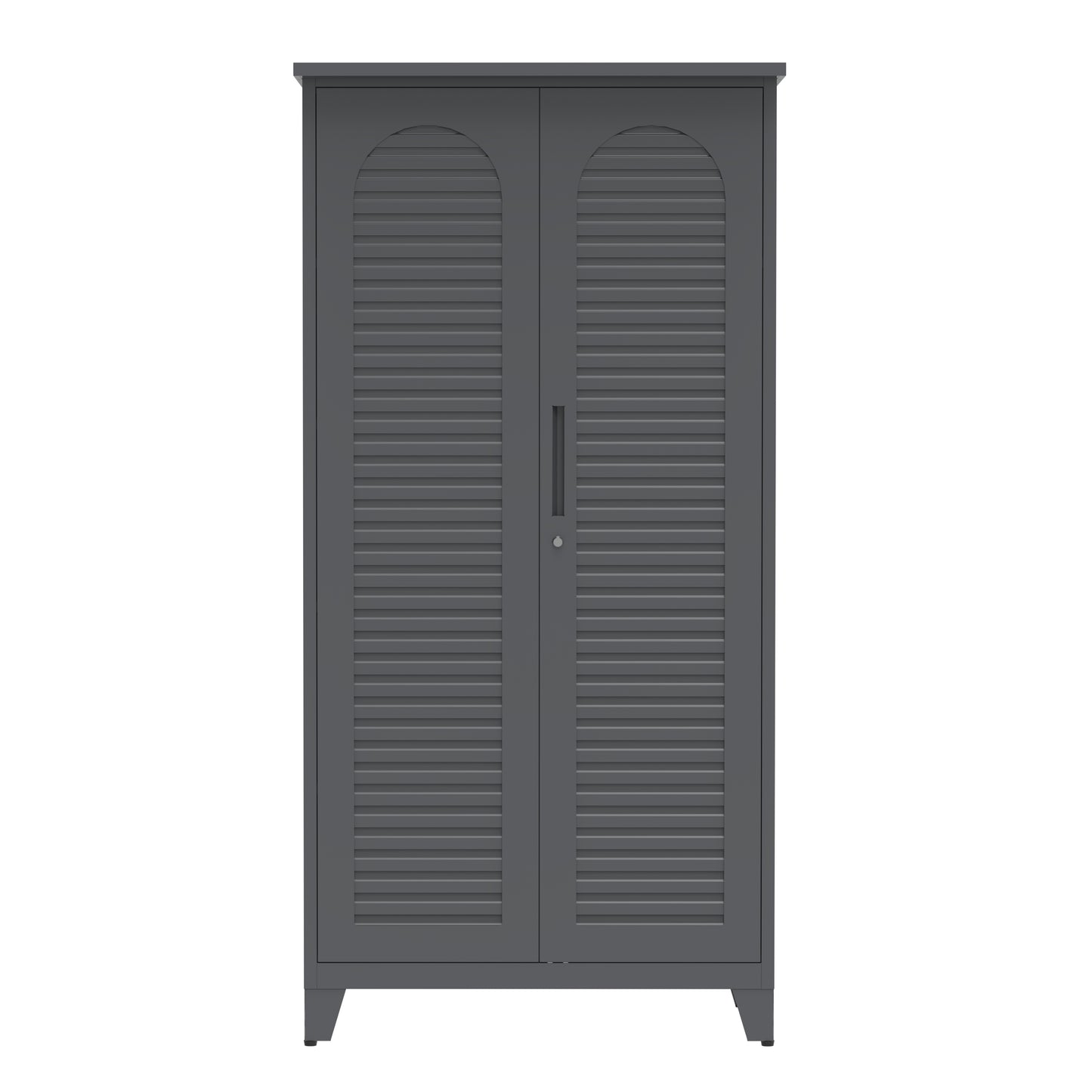 73'' Tall Metal Tool Storage Cabinet, with Ample Storage Space for Garage,Warehouse,Garden,Office, Living Room,Bathroom,Utility Room ( Slate )