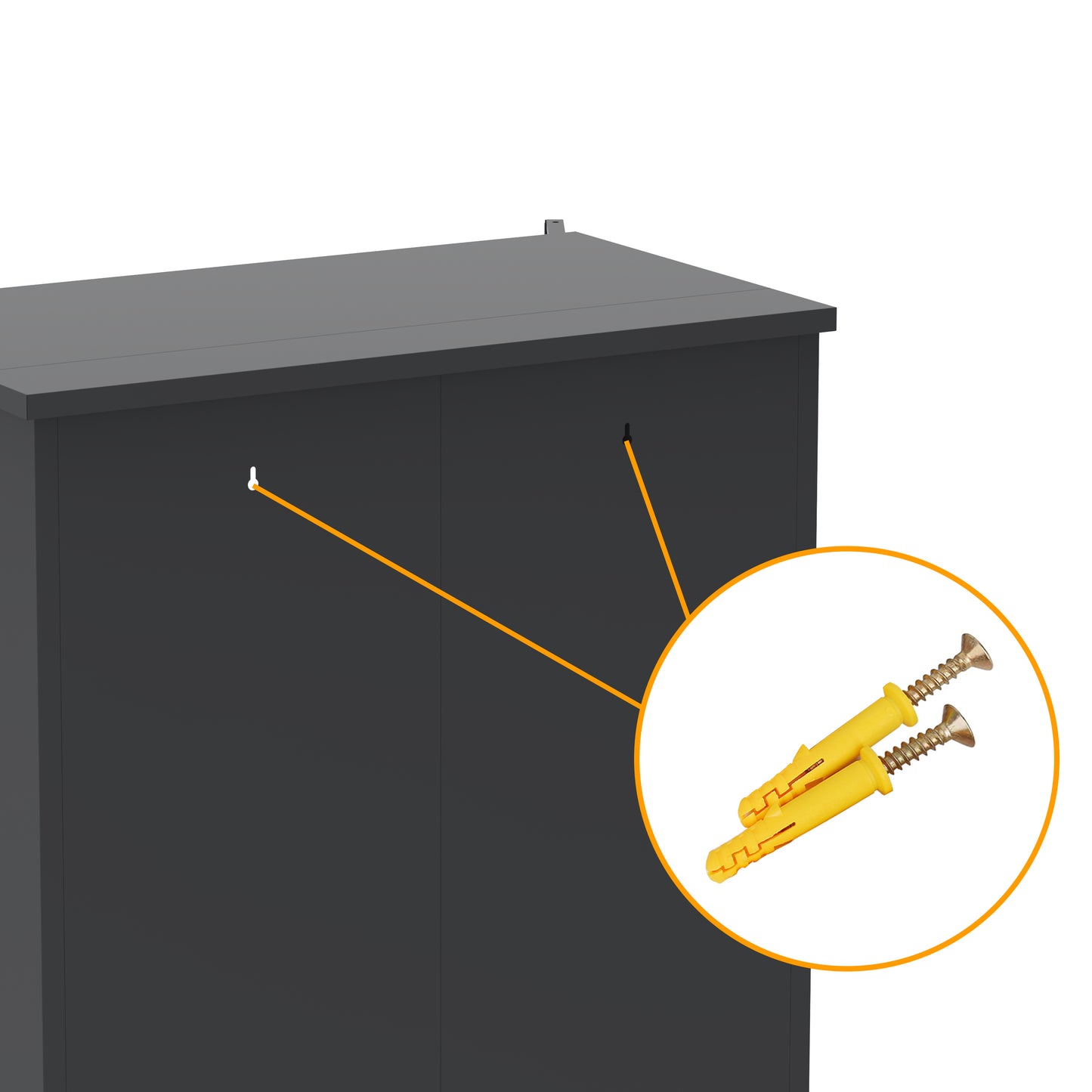 73'' Tall Metal Tool Storage Cabinet, with Ample Storage Space for Garage,Warehouse,Garden,Office, Living Room,Bathroom,Utility Room ( Slate )