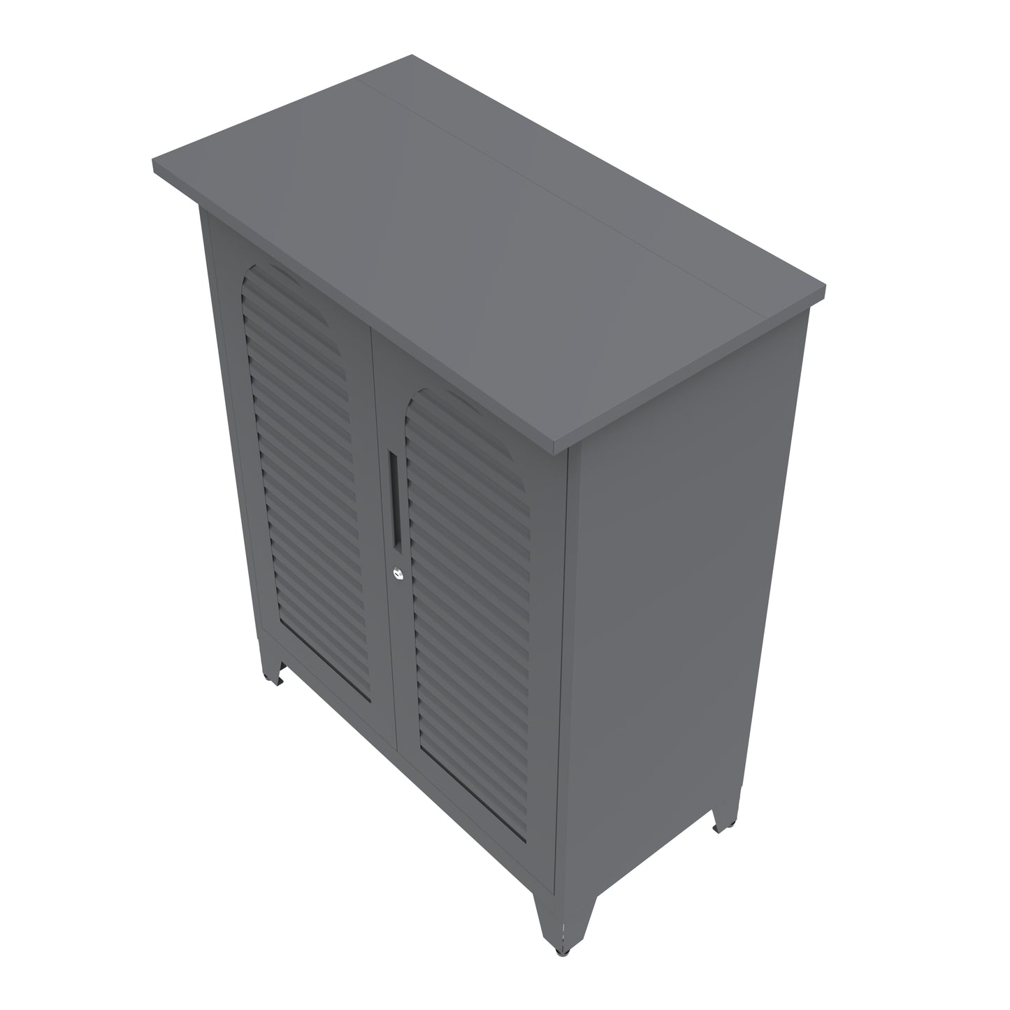 47'' Tall Metal Tool Storage Cabinet, with Ample Storage Space for Garage,Warehouse,Garden,Office, Living Room,Bathroom,Utility Room ( Slate )