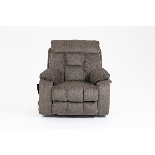 Old age electric lift chair, flat high density foam electric sofa, with heating and massage functions, can tilt to 180 degrees, 2 pocket cup holders, 2 remote controls, dual OKIN motors