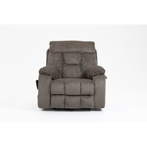 Old age electric lift chair, flat high density foam electric sofa, with heating and massage functions, can tilt to 180 degrees, 2 pocket cup holders, 2 remote controls, dual OKIN motors