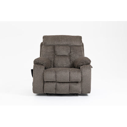 Old age electric lift chair, flat high density foam electric sofa, with heating and massage functions, can tilt to 180 degrees, 2 pocket cup holders, 2 remote controls, dual OKIN motors