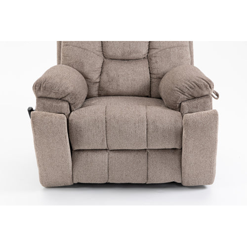 Old age electric lift chair, flat high density foam electric sofa, with heating and massage functions, can tilt to 180 degrees, 2 pocket cup holders, 2 remote controls, dual OKIN motors