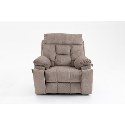 Old age electric lift chair, flat high density foam electric sofa, with heating and massage functions, can tilt to 180 degrees, 2 pocket cup holders, 2 remote controls, dual OKIN motors