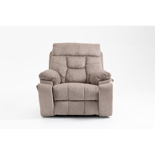 Old age electric lift chair, flat high density foam electric sofa, with heating and massage functions, can tilt to 180 degrees, 2 pocket cup holders, 2 remote controls, dual OKIN motors