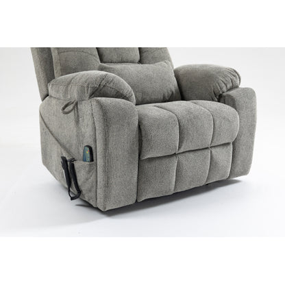Old age electric lift chair, flat high density foam electric sofa, with heating and massage functions, can tilt to 180 degrees, 2 pocket cup holders, 2 remote controls, dual OKIN motors