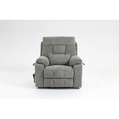 Old age electric lift chair, flat high density foam electric sofa, with heating and massage functions, can tilt to 180 degrees, 2 pocket cup holders, 2 remote controls, dual OKIN motors