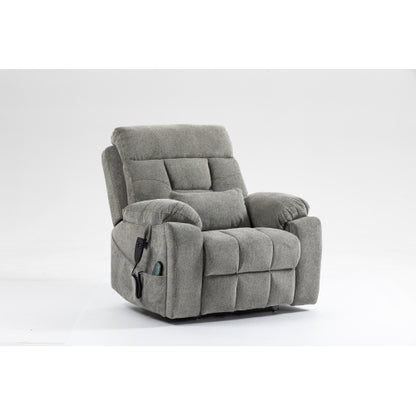 Old age electric lift chair, flat high density foam electric sofa, with heating and massage functions, can tilt to 180 degrees, 2 pocket cup holders, 2 remote controls, dual OKIN motors