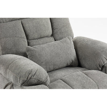 Old age electric lift chair, flat high density foam electric sofa, with heating and massage functions, can tilt to 180 degrees, 2 pocket cup holders, 2 remote controls, dual OKIN motors