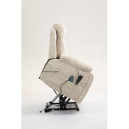Old age electric lift chair, flat high density foam electric sofa, with heating and massage functions, can tilt to 180 degrees, 2 pocket cup holders, 2 remote controls, dual OKIN motors