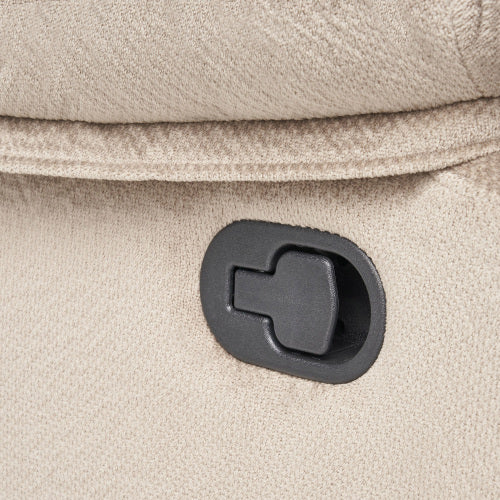 Luxurious Manual Recliner Chair in Coffee, Skin-Friendly Fabric, Dual Cup Holders