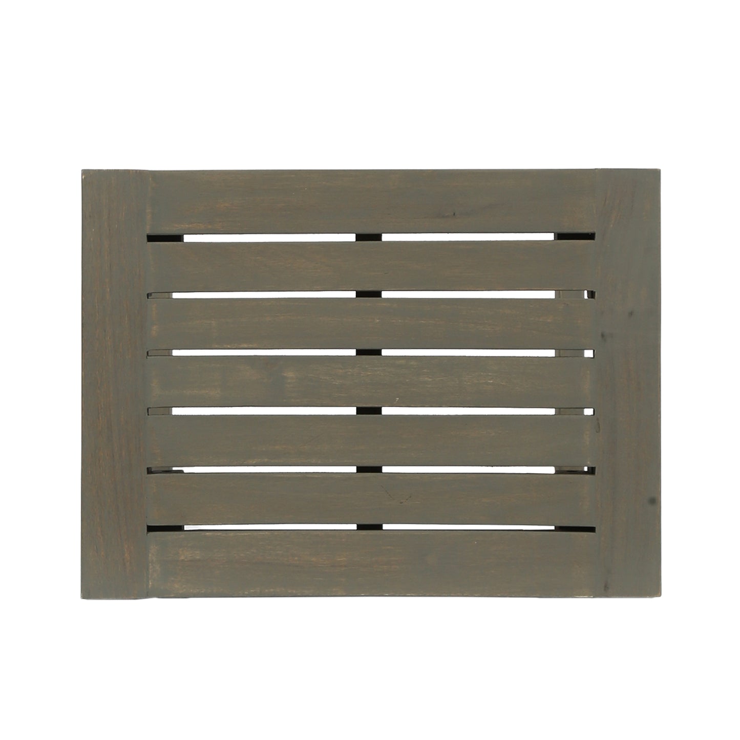 3-Piece Balcony Bar Set with Bottom Shelf Table and 2 Stools, Grey Finish