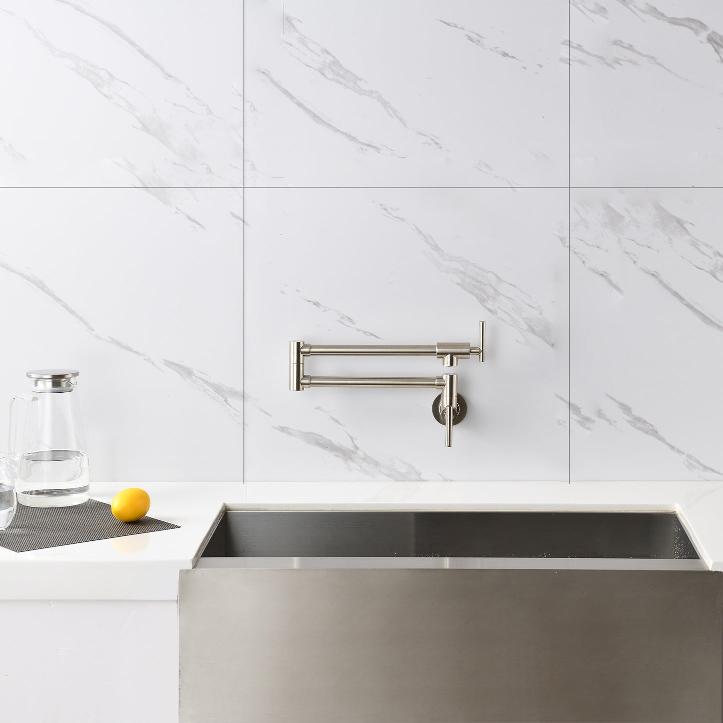 Wall Mount Folding Kitchen Pot Filler Faucet
