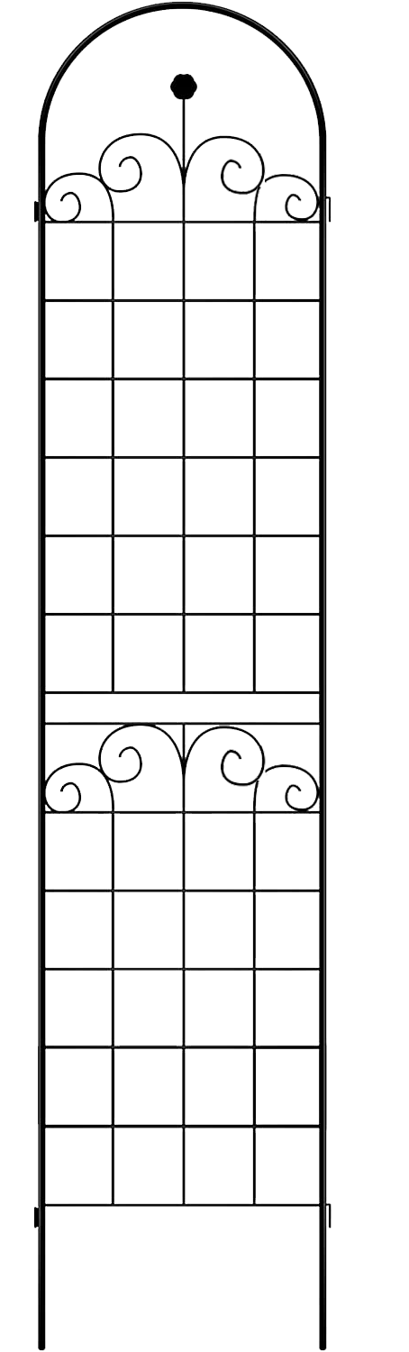 2 Pack Metal Garden Trellis for Climbing Plants Outdoor 86.7'' x 19.7'' Rustproof Plant Support Rose Trellis Netting Trellis Black