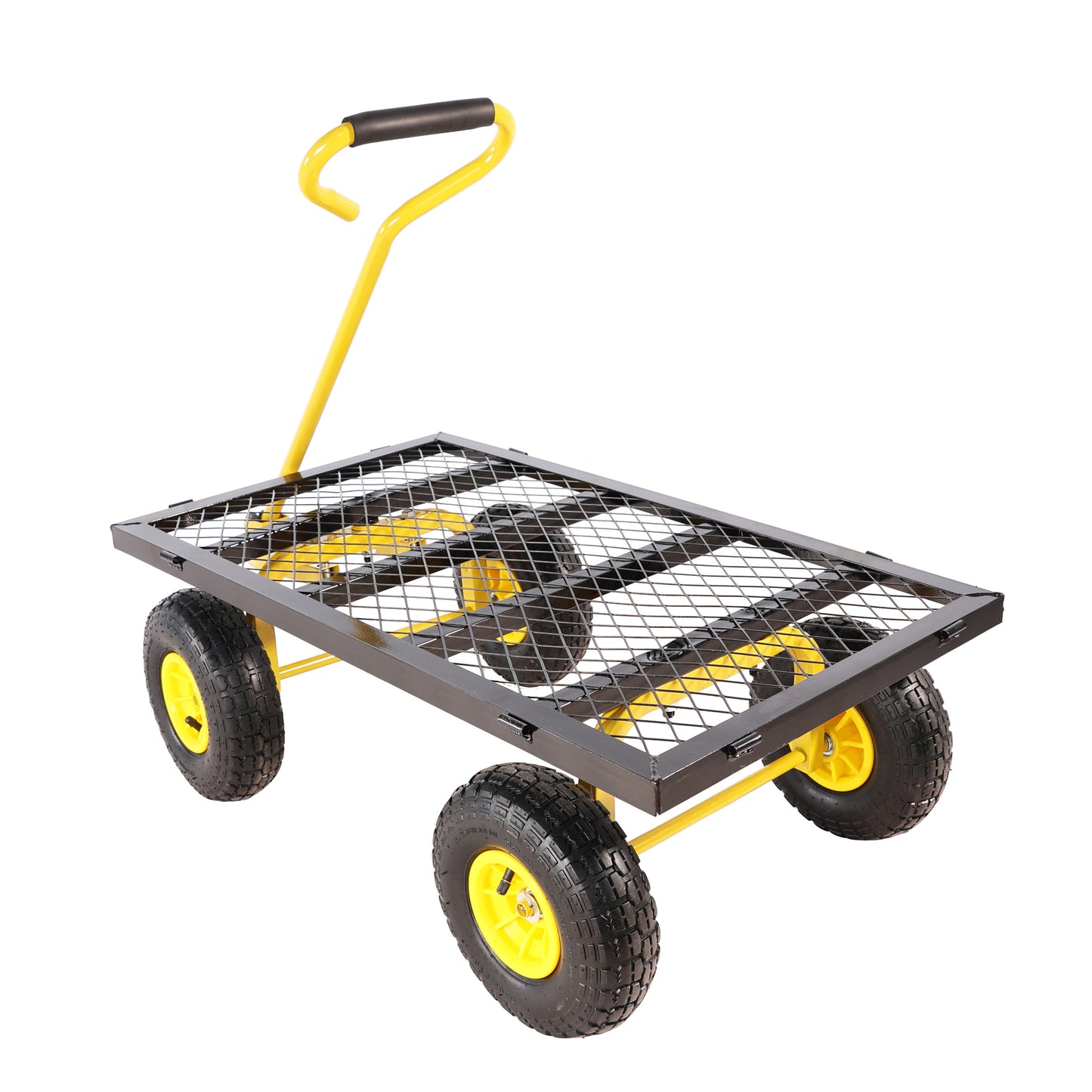 Wagon Cart Garden cart trucks make it easier to transport firewood Yellow+Black