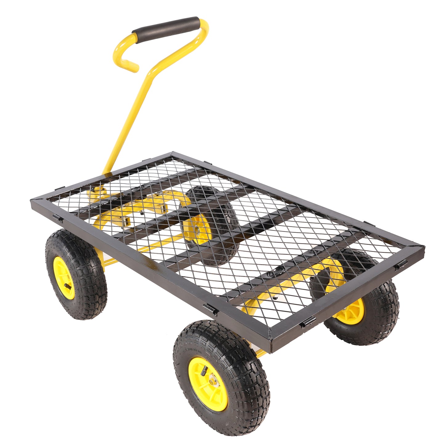 Wagon Cart Garden cart trucks make it easier to transport firewood Yellow+Black