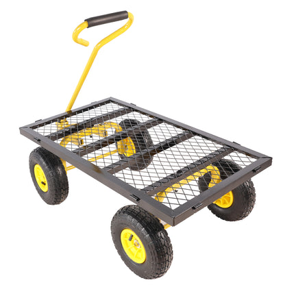 Wagon Cart Garden cart trucks make it easier to transport firewood Yellow+Black