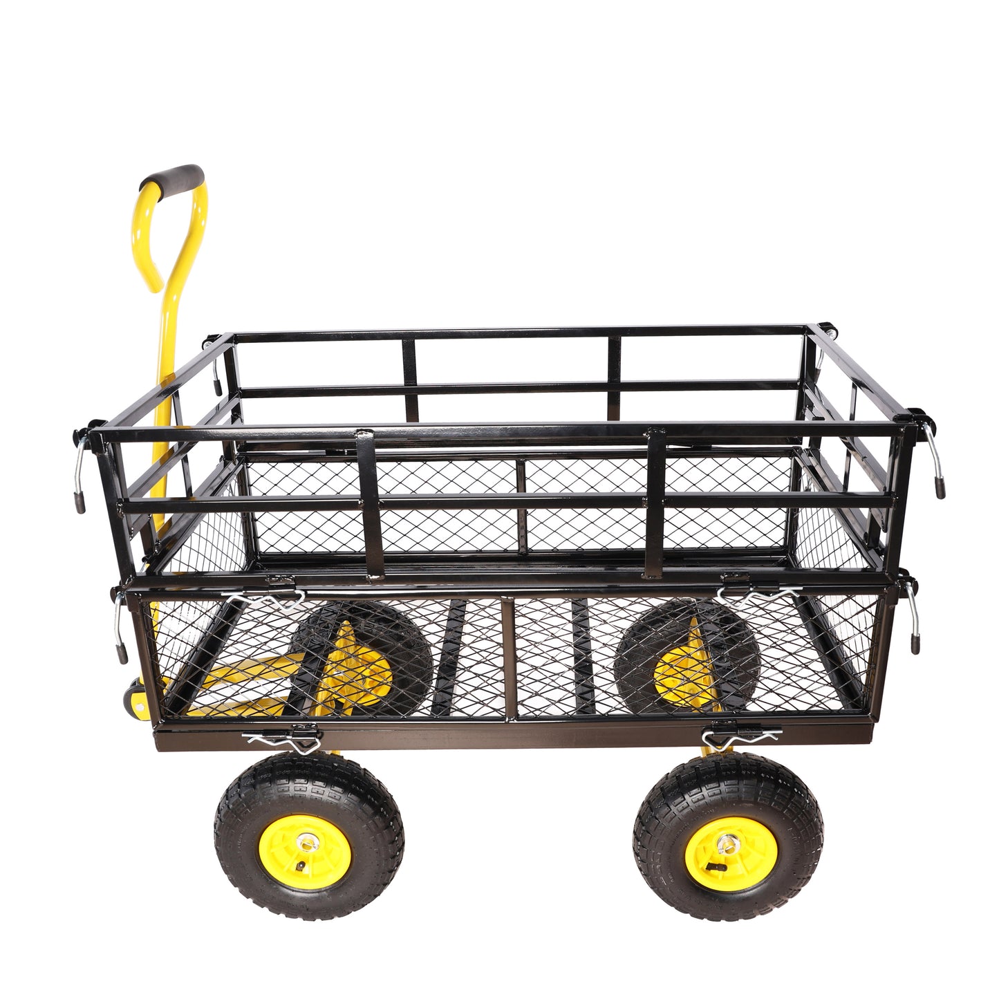 Wagon Cart Garden cart trucks make it easier to transport firewood Yellow+Black