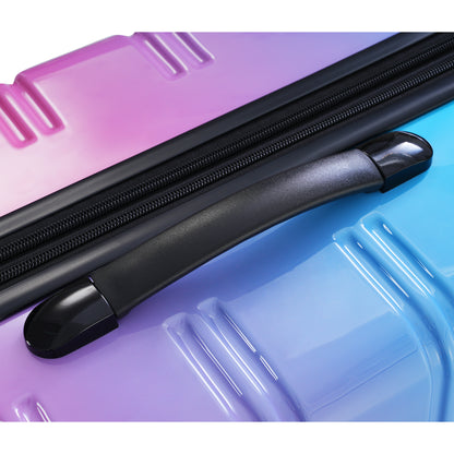 Hardshell Luggage Sets 3 Piece Gradient Color Expandable Suitcase with Spinner Wheels and TSA Lock Lightweight 20" 24" 28" Available,Blue and Red