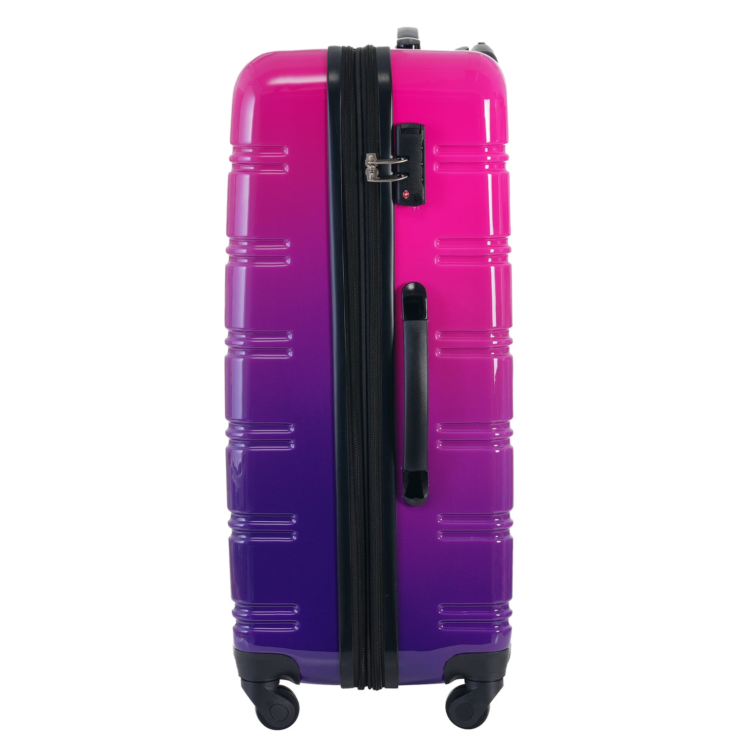 Hardshell Luggage Sets 3 Piece Gradient Color Expandable Suitcase with Spinner Wheels and TSA Lock Lightweight 20" 24" 28" Available,Purple and Pink