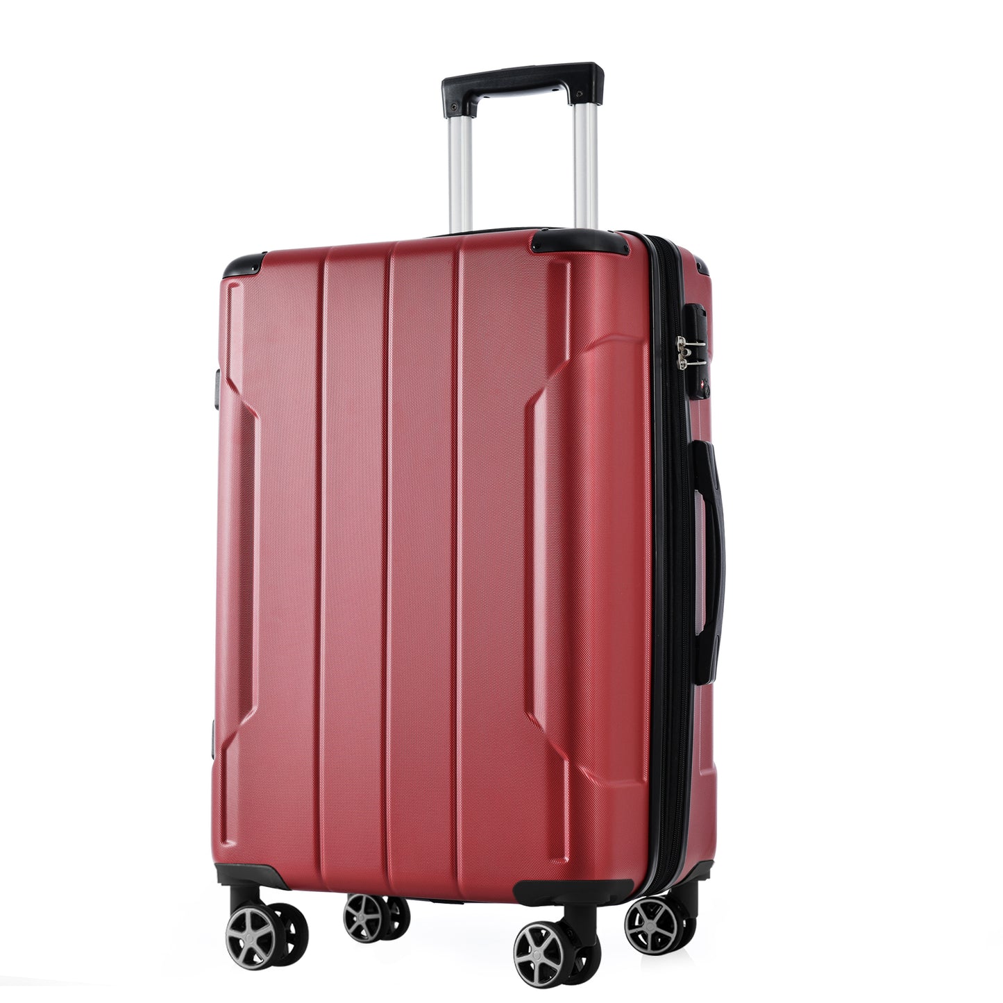 Luggage Sets 3 Piece, Expandable Hard shell ABS Suitcases with Double Spinner, Travel luggage Set with TSA Lock (20/24/28inch, Red)