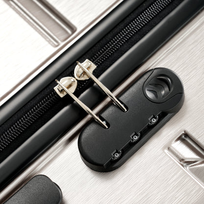 Hardshell Luggage Set 3 Piece, Durable ABS+PC Travel Suitcase with Spinner Wheels for Men Women (20/24/28 Inch)