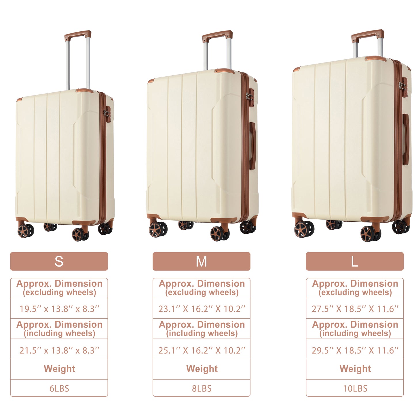 Hardshell Luggage, Lightweight Durable ABS Suitcases with Double Wheels, Expandable 28-inch Checked Luggage 28" (Single Luggage)