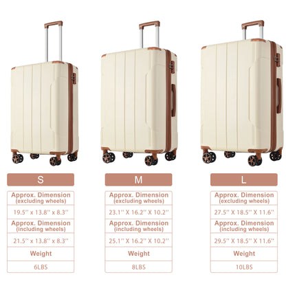 Hardshell Luggage, Lightweight Durable ABS Suitcases with Double Wheels, Expandable 28-inch Checked Luggage 28" (Single Luggage)