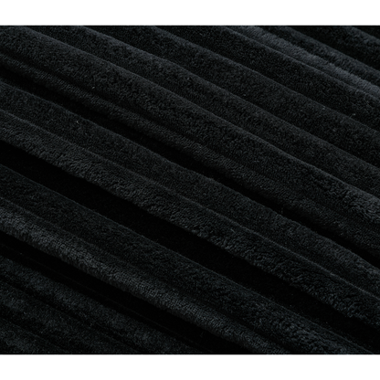 54.75" W Oversized Chaise Lounge Chair,Fluffy cushioned sofa bed,Deep Seat,Corduroy,2 Pillows,4 gears can be adjusted,Leisure Sleeper Sofa Chair for Living Room, Black