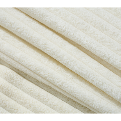 54.75" W Oversized Chaise Lounge Chair,Fluffy Cushioned Sofa Bed,Deep Seat,Corduroy,2 Pillows,Four Gears Can Be Adjusted,Leisure Sleeper Sofa Chair for Living Room,Beige