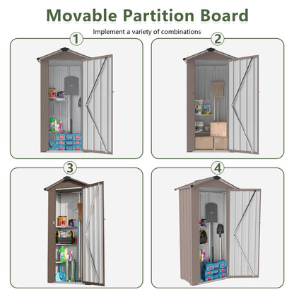 Campcraft High quality galvanized iron sheet,waterproof design, reasonable internal space planning,equipped with a solid lock system,easy to assemble and move,Small Metal Compact Garden Shed