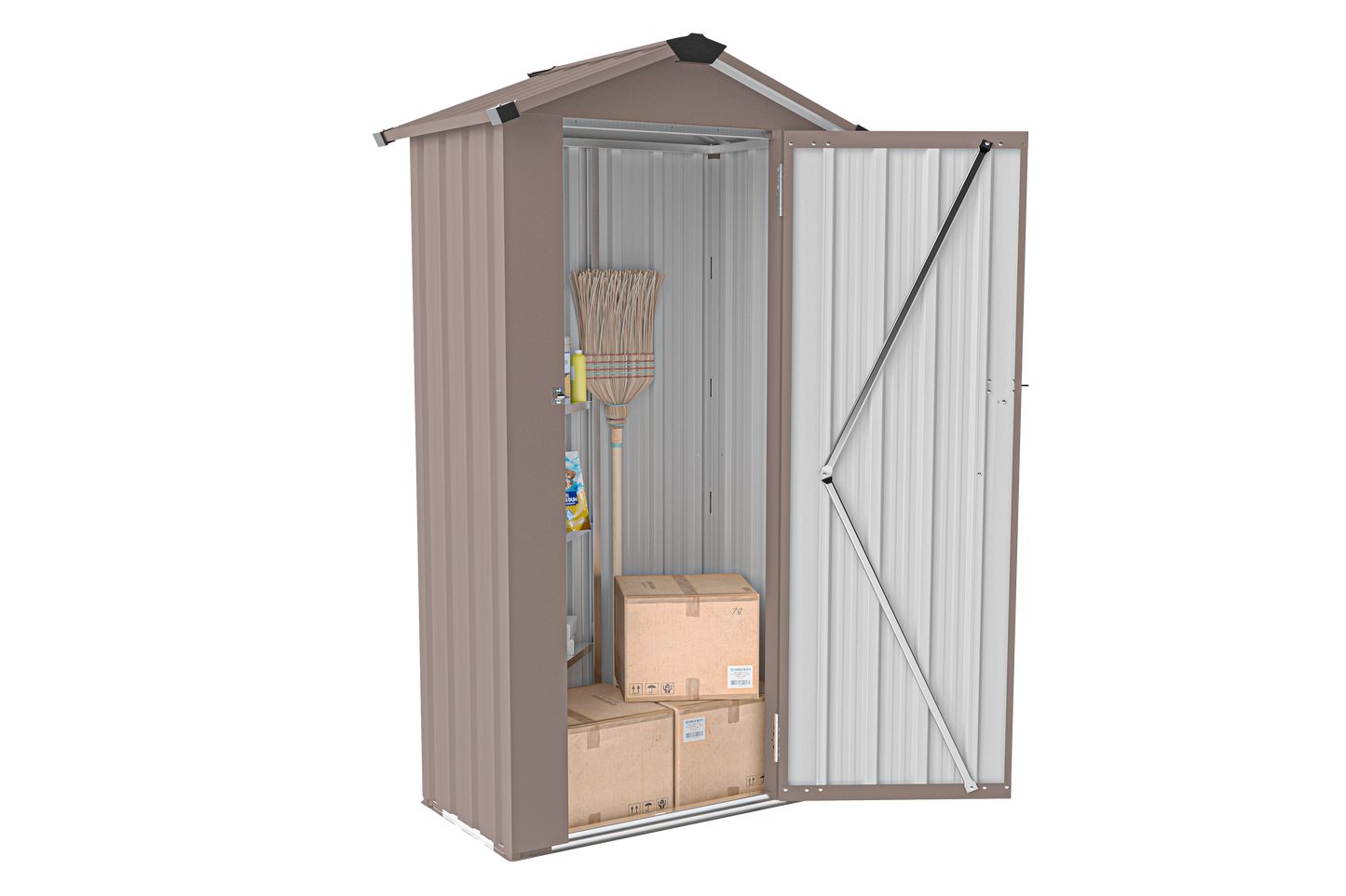Campcraft High quality galvanized iron sheet,waterproof design, reasonable internal space planning,equipped with a solid lock system,easy to assemble and move,Small Metal Compact Garden Shed