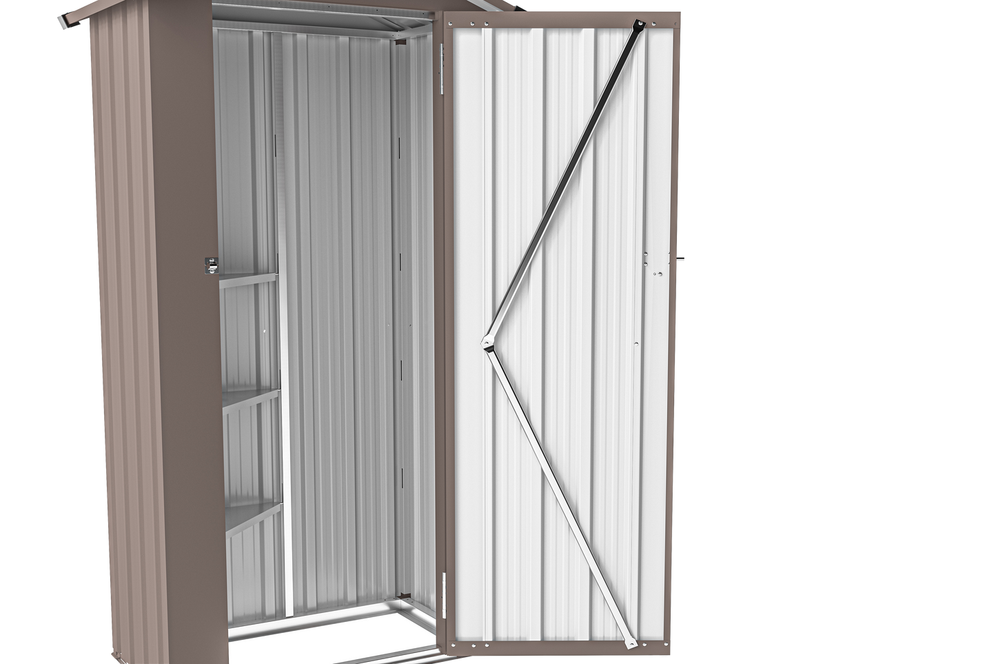 Campcraft High quality galvanized iron sheet,waterproof design, reasonable internal space planning,equipped with a solid lock system,easy to assemble and move,Small Metal Compact Garden Shed