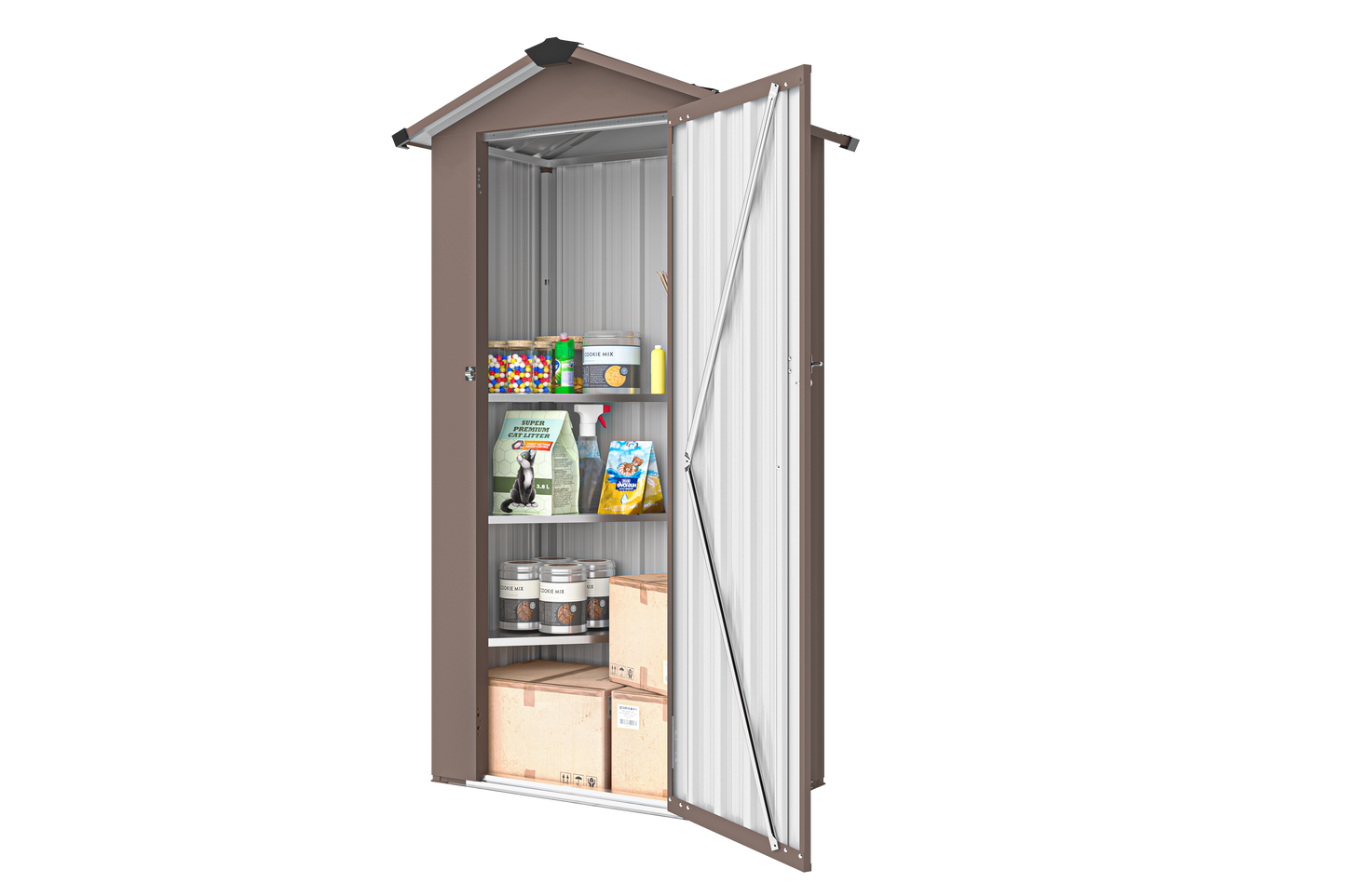 Campcraft High quality galvanized iron sheet,waterproof design, reasonable internal space planning,equipped with a solid lock system,easy to assemble and move,Small Metal Compact Garden Shed